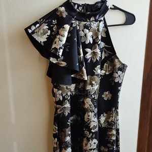 Metallic Asymmetrical Dramatic Akira Midi Dress L